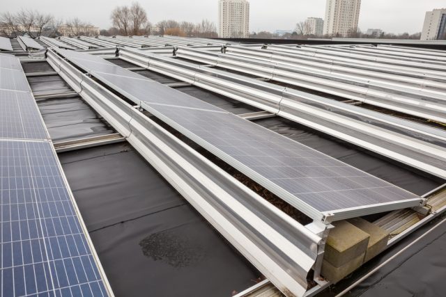 solar panels on multi-unit residential building in Edmonton